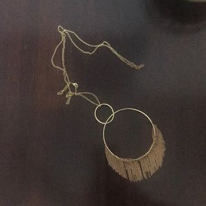 Anthropologie Long Gold Necklace NWOT